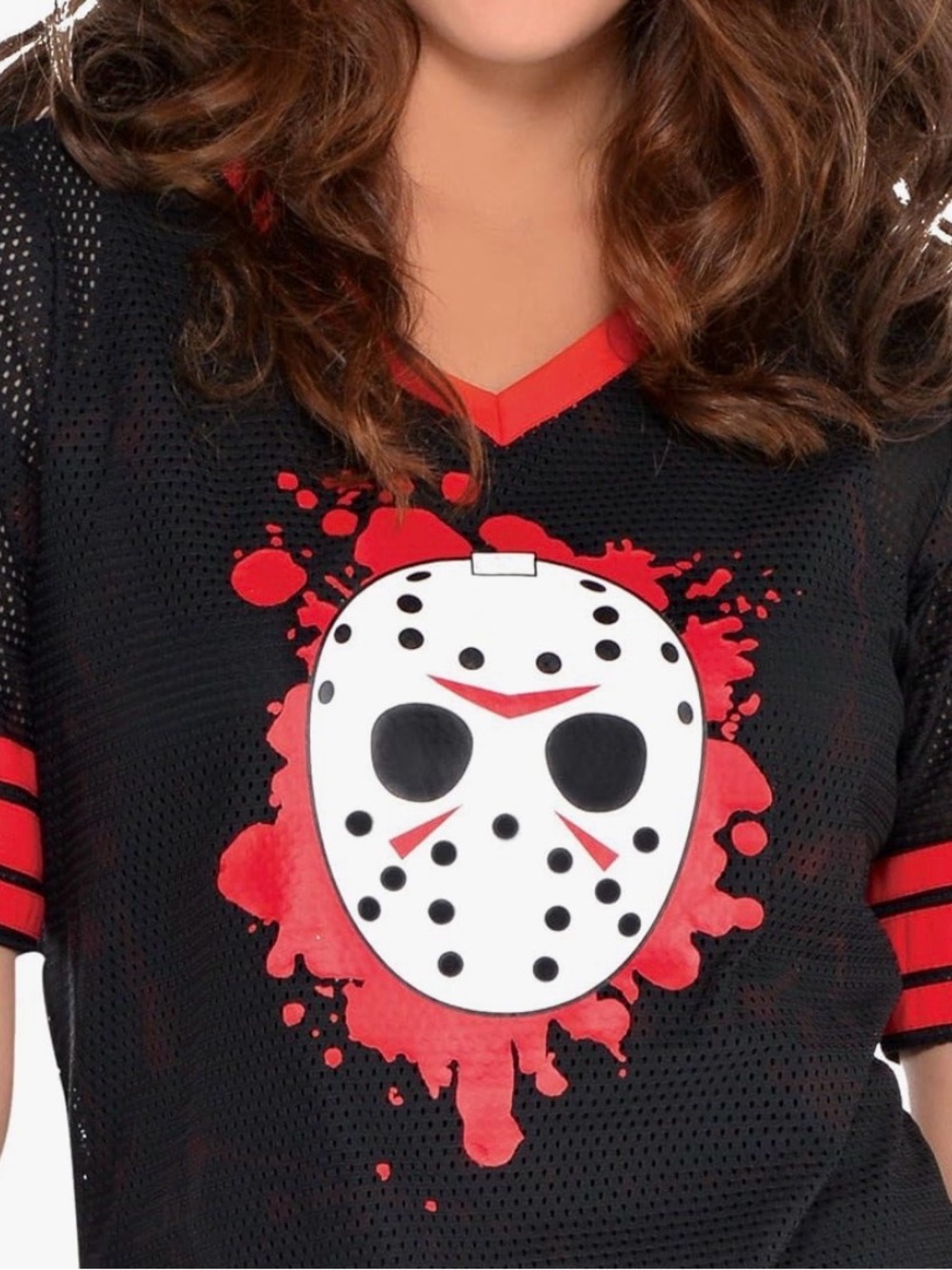 Friday the 13th Jason Vorhees Horror Mask Graphic Jersey Dress - Picture 2 of 9